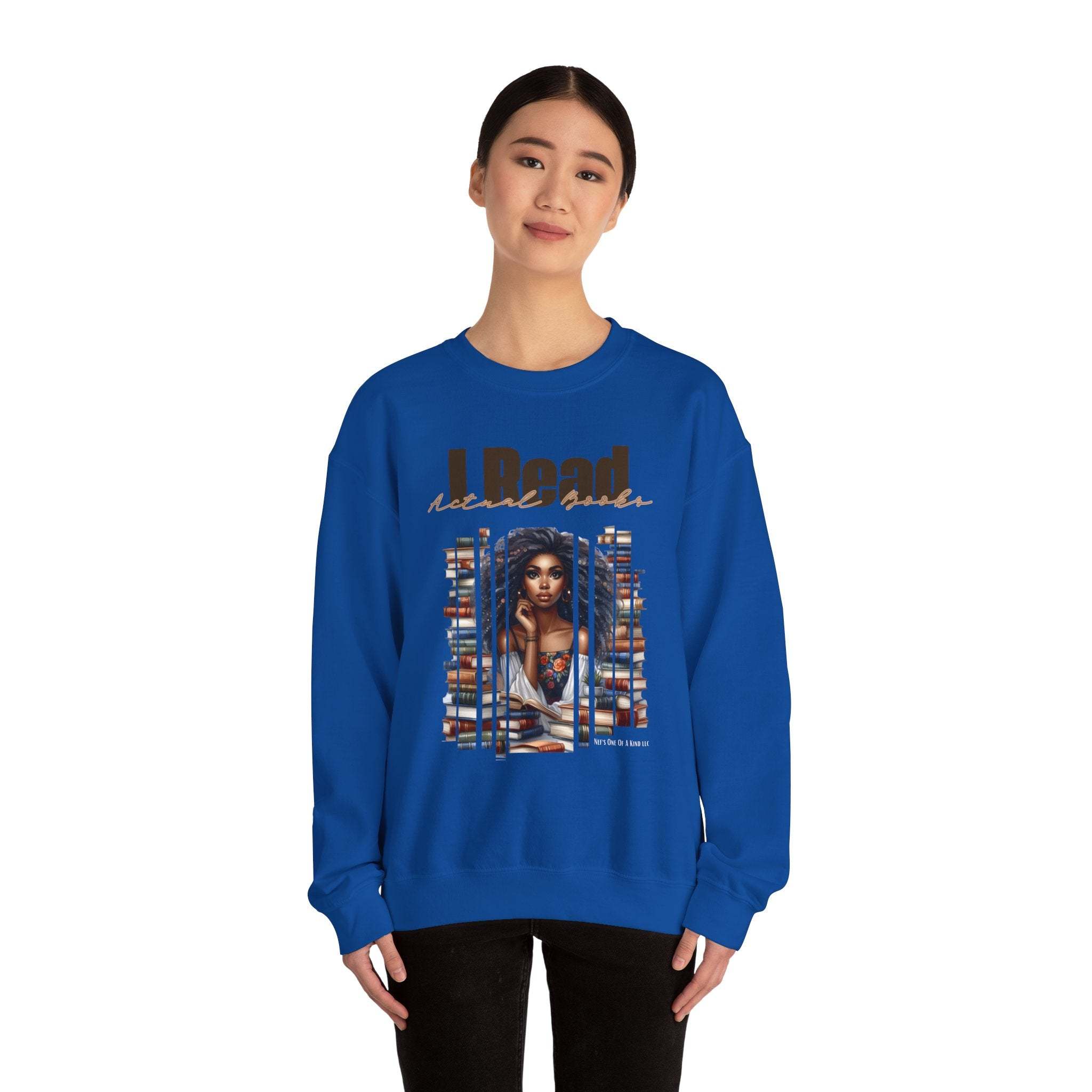 read actual books Unisex Heavy Blend™ Crewneck Sweatshirt